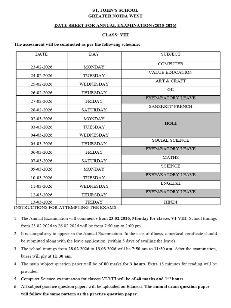 Class VIII DAtesheet Annual | PDF | Language Mechanics | Syntax