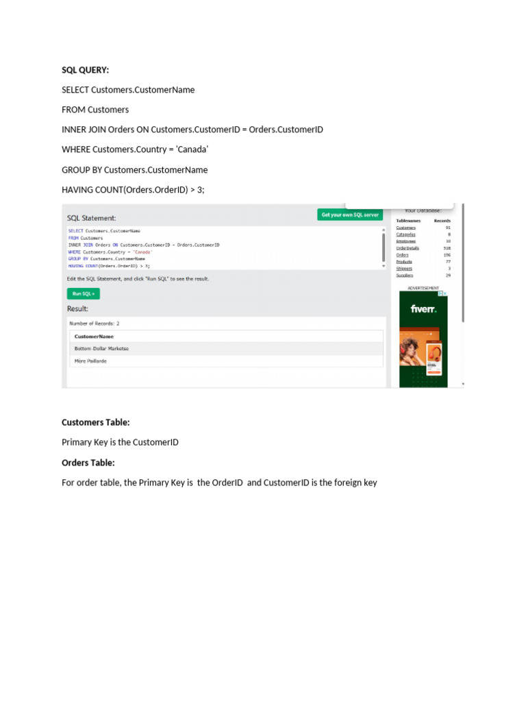 SQL Assignment | PDF