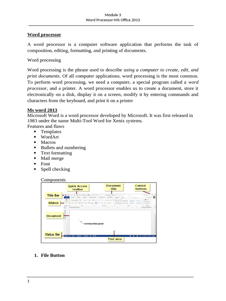 CF Module 3 Word With QST | PDF | Window (Computing) | Word Processor