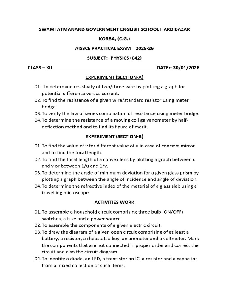 Physics Practical | PDF