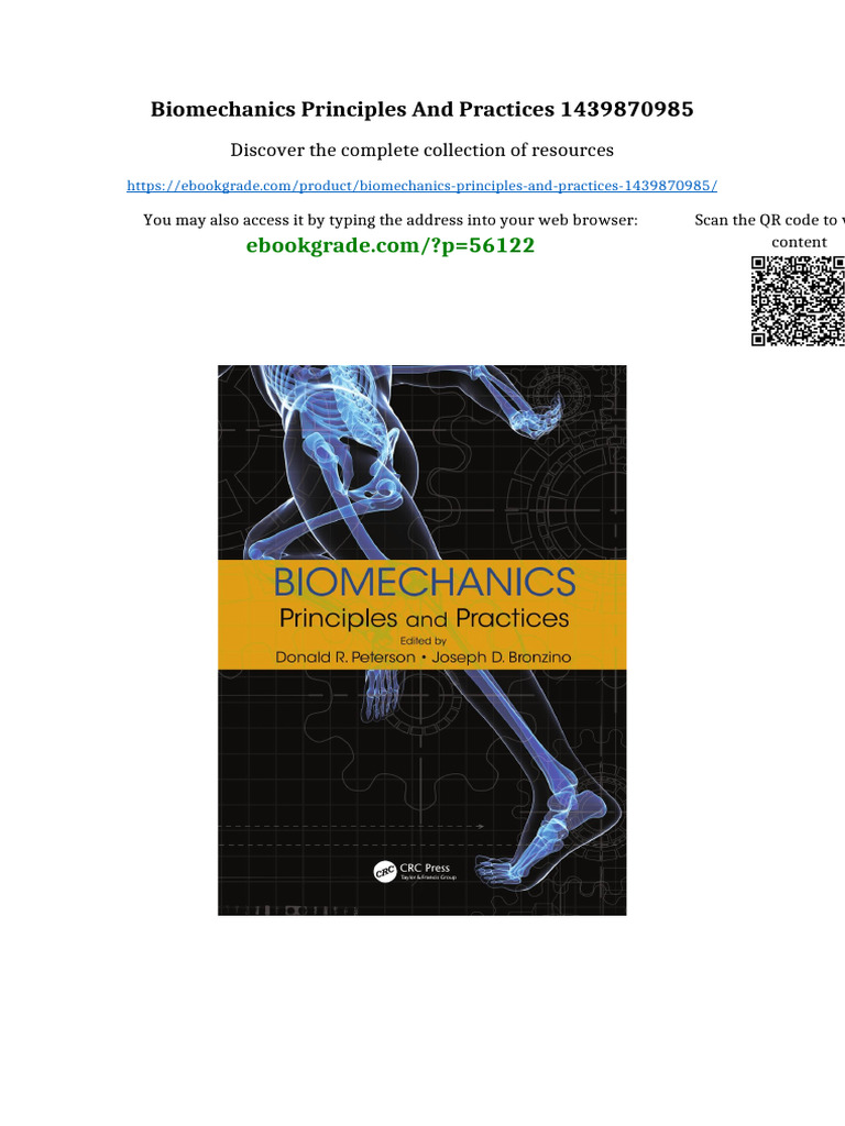 Biomechanics Principles and Practices 1439870985 available any format ...