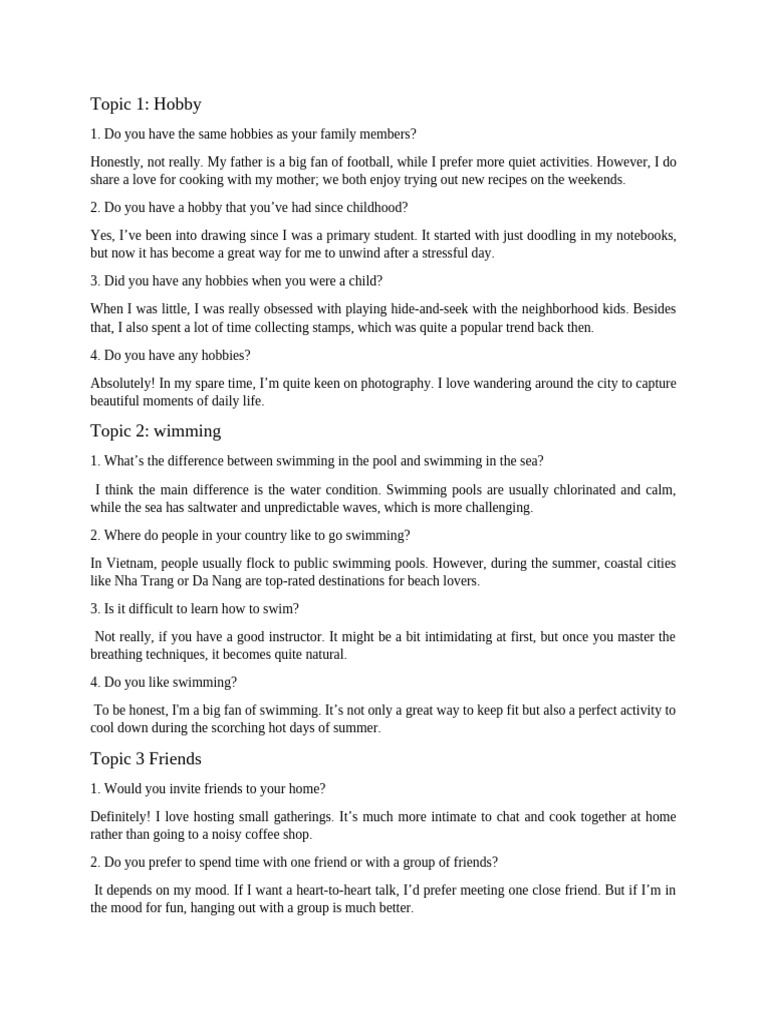 Speaking Homework | PDF