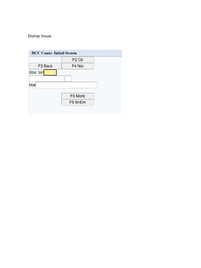Dump Issue | PDF