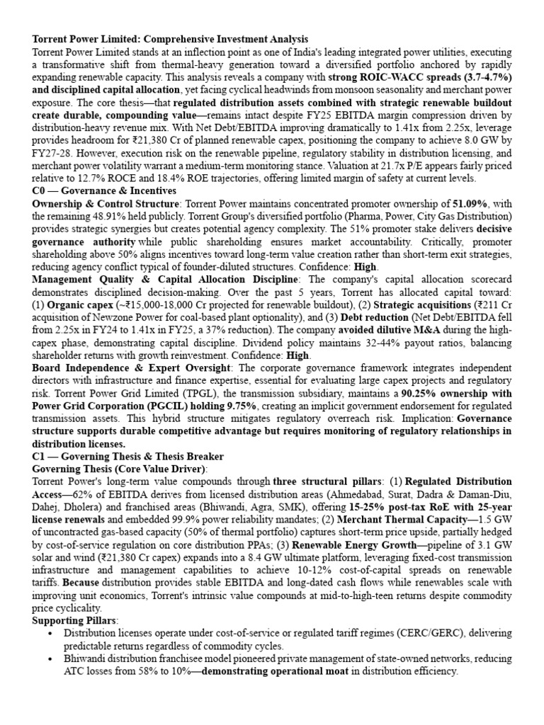 Example Output(Torrent Power) | PDF | Economies