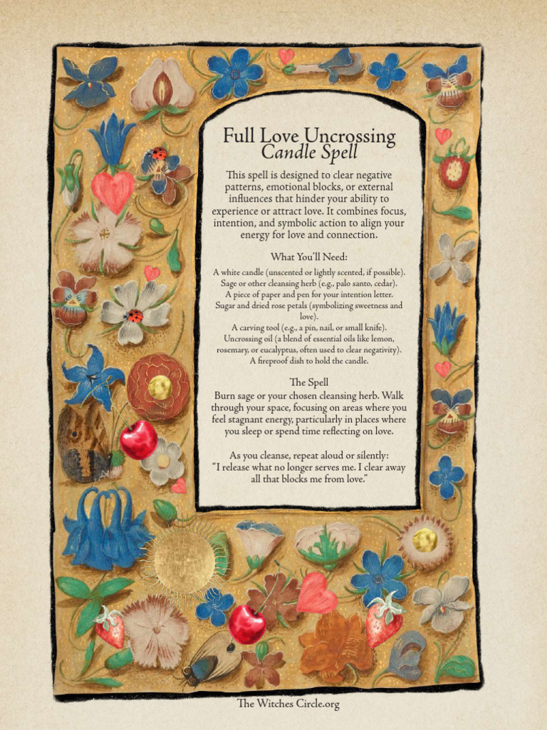 Uncrossing Spell For Love | PDF | Candle