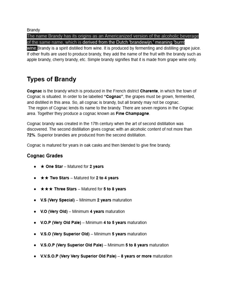Brandy | PDF | Brandy | Alcohol