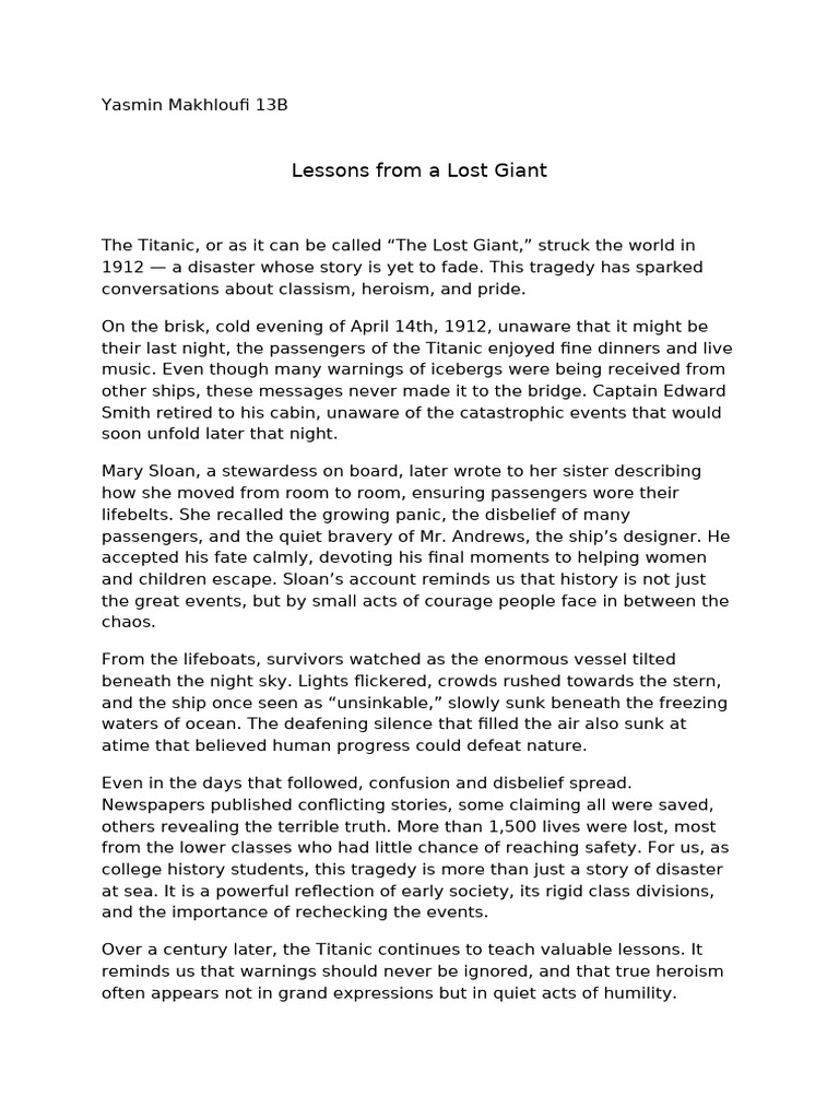 Level 4 To 5 Redraft Titanic | PDF | Watercraft | Maritime Incidents