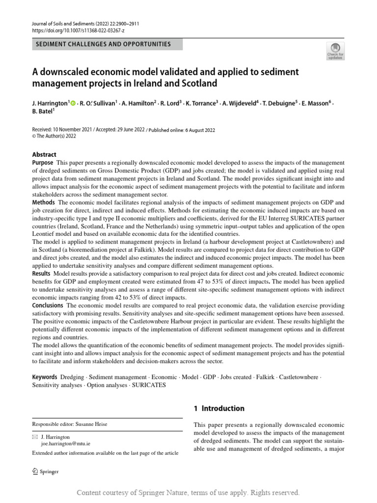 A Downscaled Economic Model Validated and Applied | PDF | Gross ...