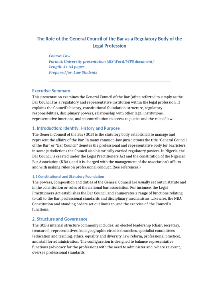 GCB Role Presentation Expanded | PDF | Lawyer | Profession