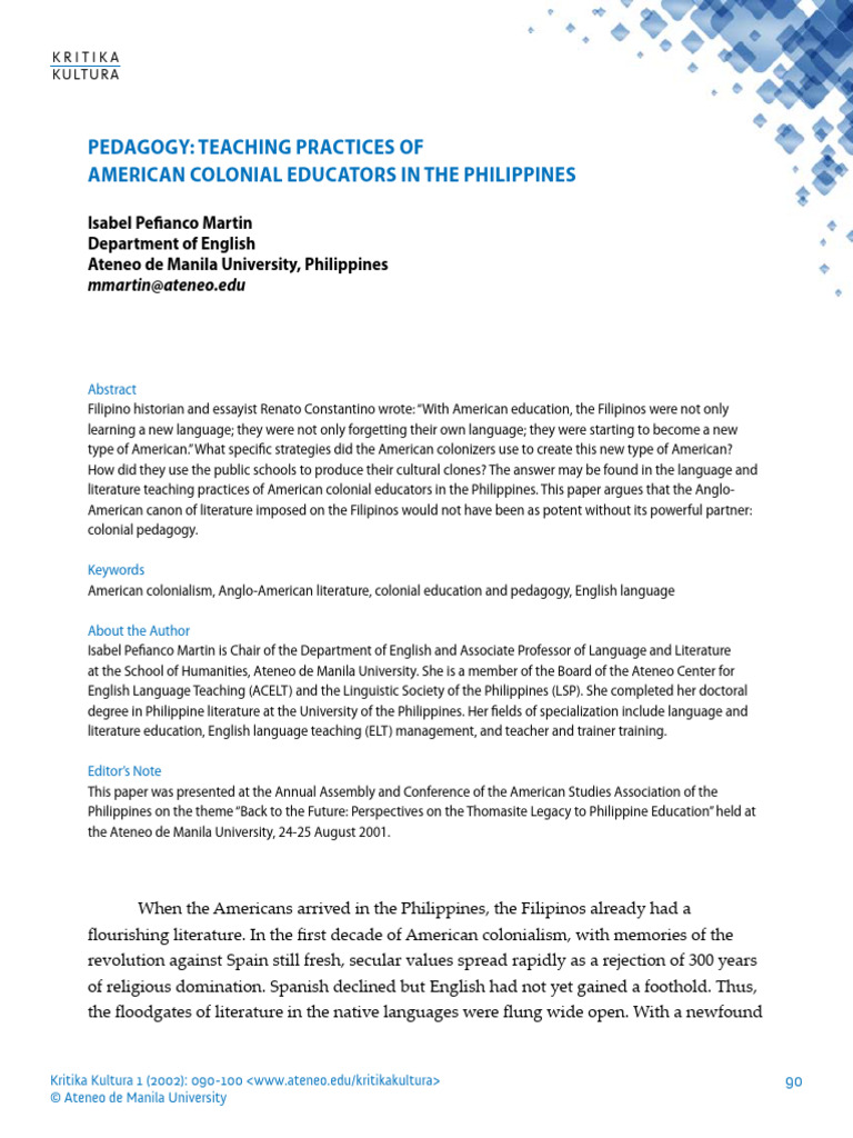 Filipino Colonial Education and Language | PDF | Philippines | Pedagogy