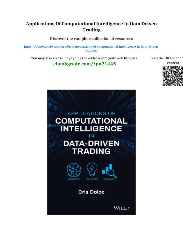 Applications of Computational Intelligence in Data Driven Trading ...
