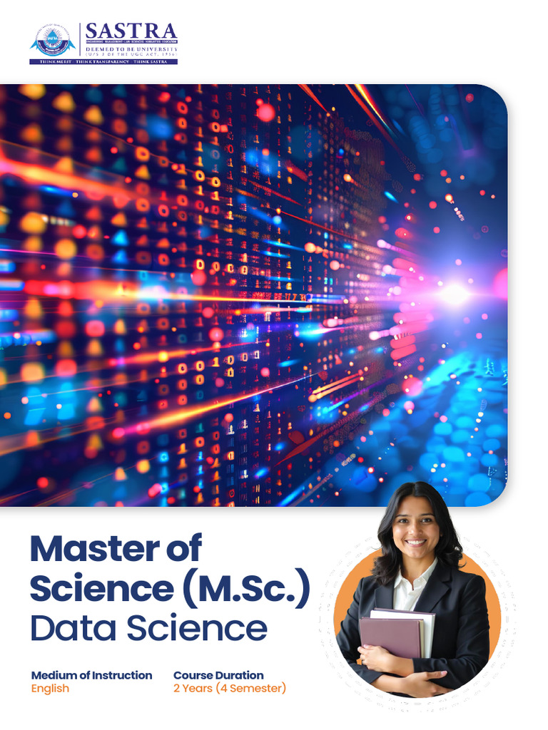 Sastra MSC in Data Science Brochure | PDF | Data Science | Statistics