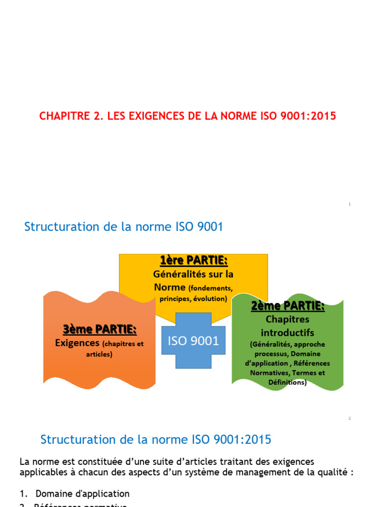 Exigences de La Norme ISO 9001 2015 | PDF