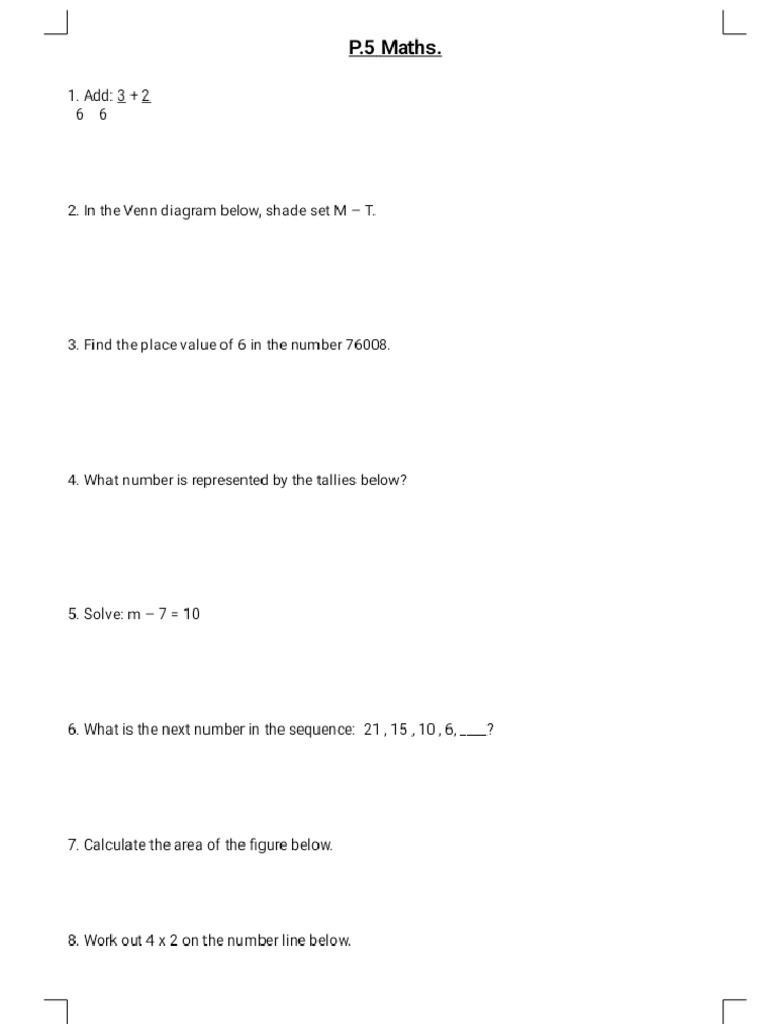 P.5 Maths. 2 - Phoenix | PDF