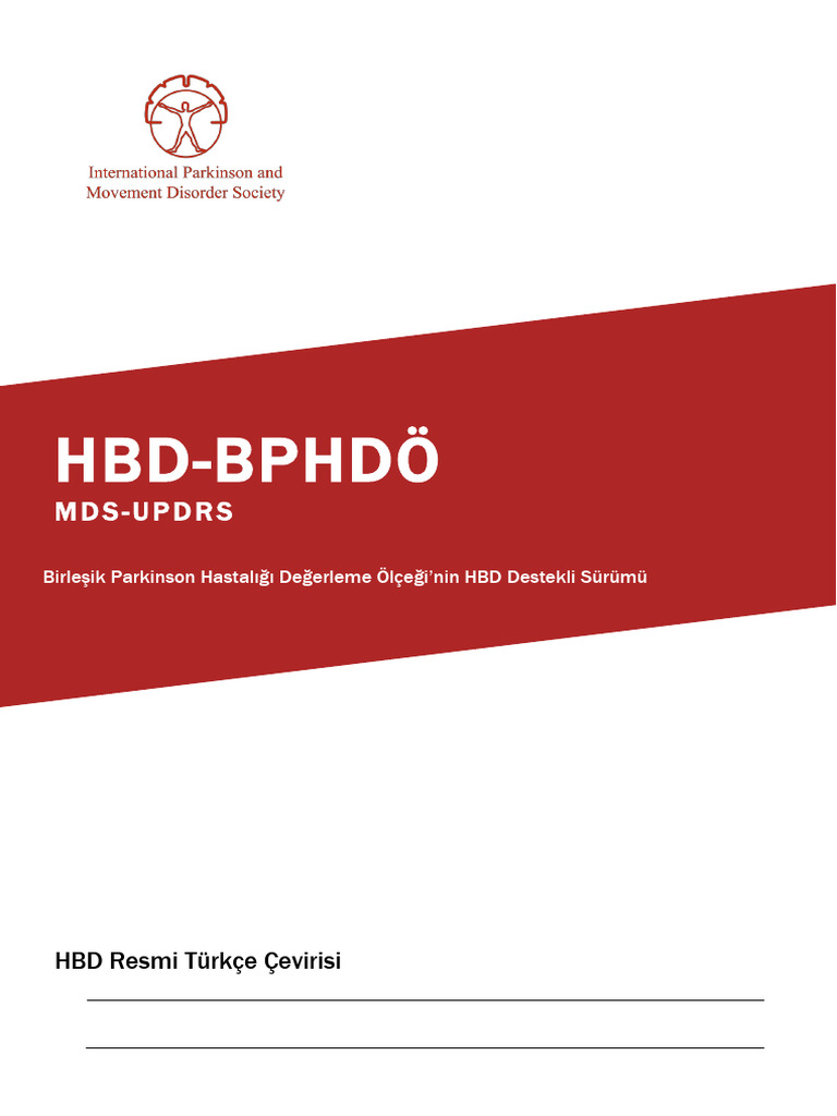 MDS-UPDRS Turkish OfficialTranslation FINAL | PDF
