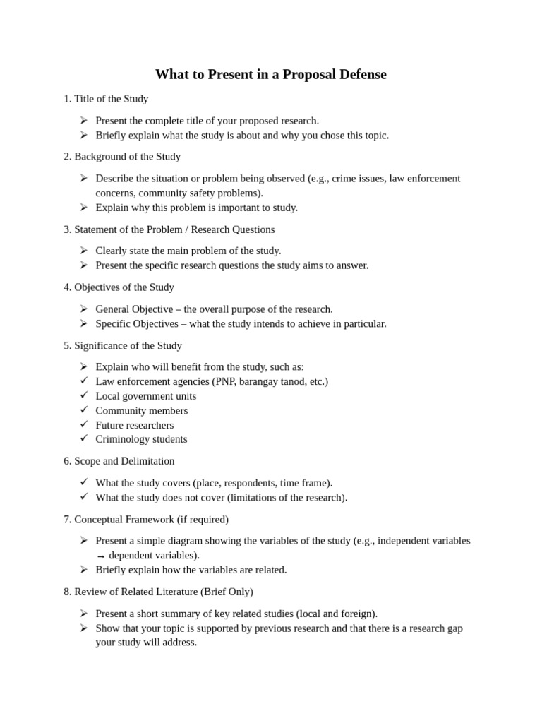 What To Present in A Proposal Defense | PDF | Road Safety | Safety