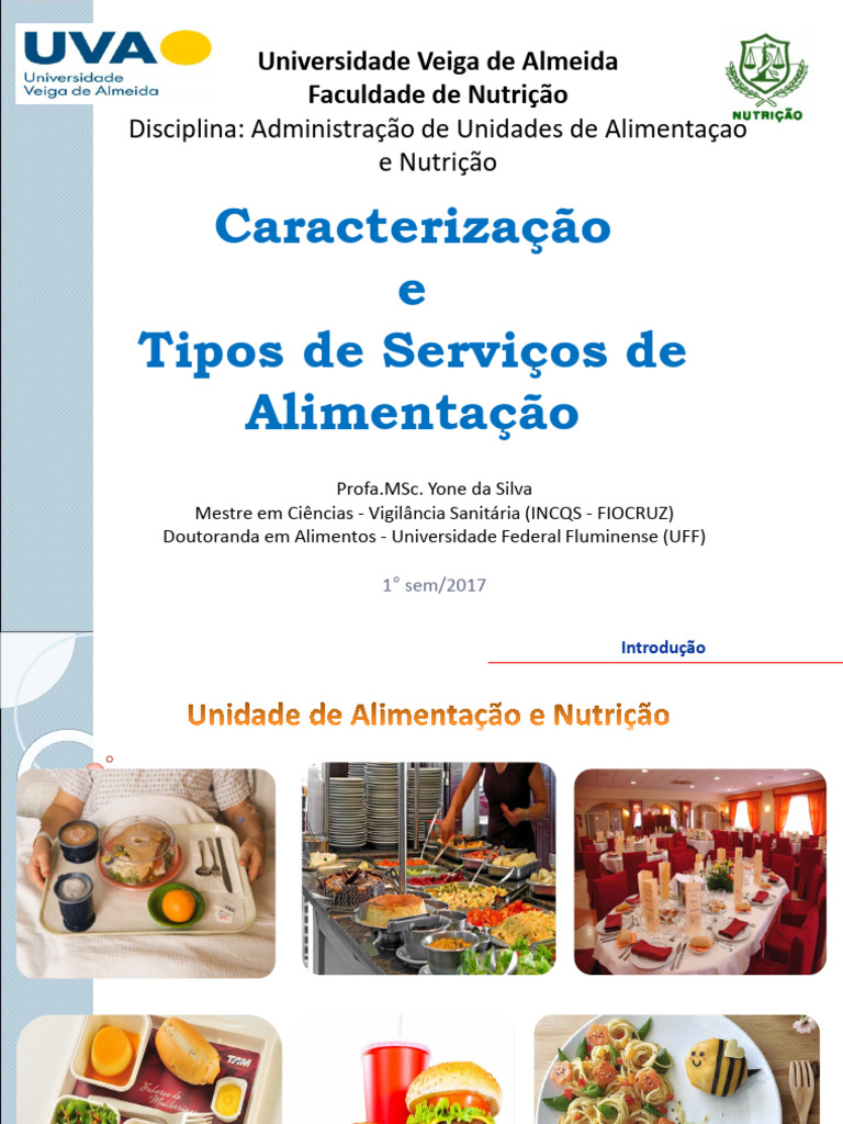 Caracterização e Tipos de Serviços de Alimentação | PDF | Comer | Alimentos