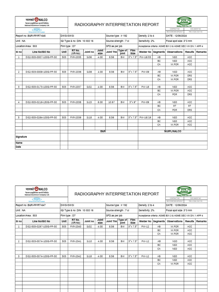 RT Interpretion Report 646-647 | PDF