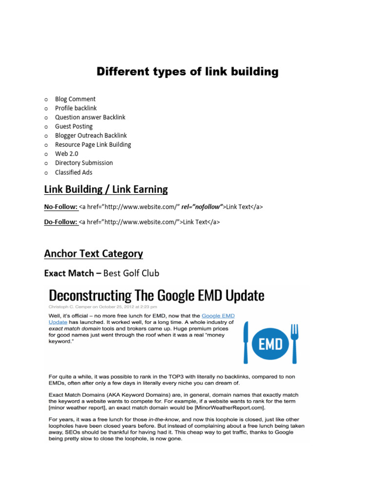 Link Building Part - 1 | PDF