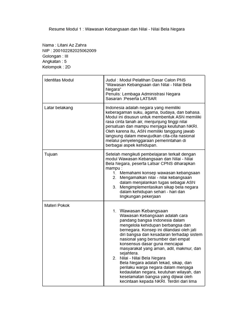 Resume Modul 1 | PDF