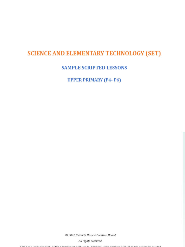Sample scripted lessons-SET (P4-P6) | PDF | Learning | Cognition