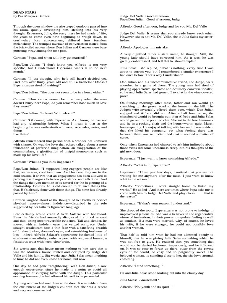 Dead Stars Script | PDF