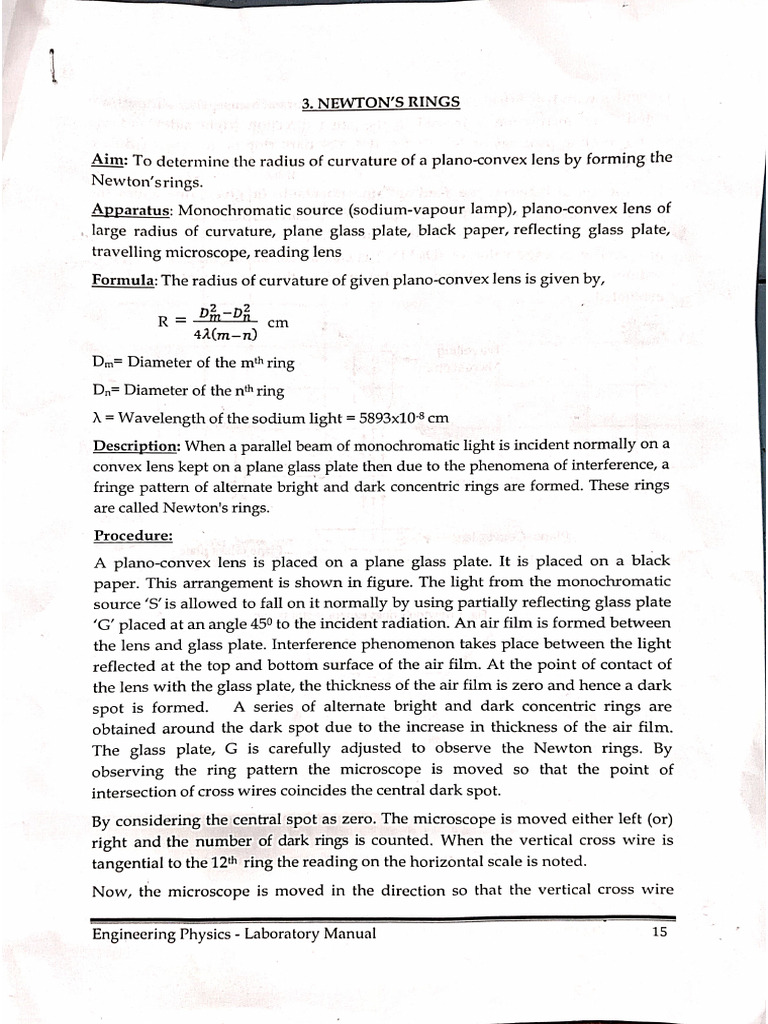 Physics Lab Manual | PDF