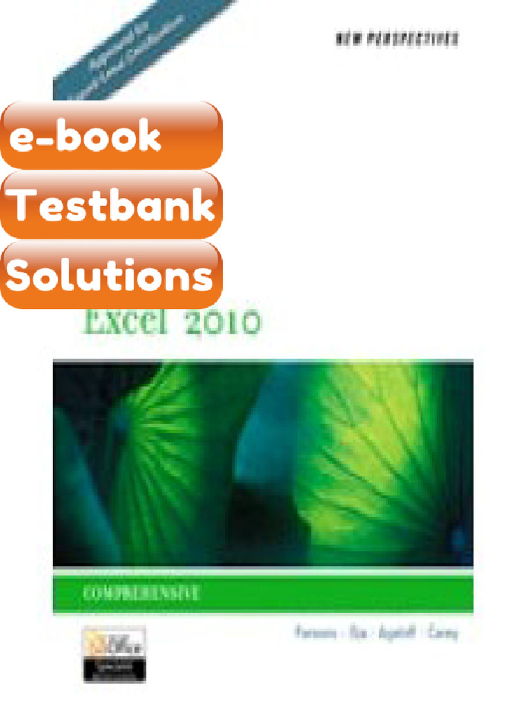 New Perspectives on Microsoft Excel 2010 Comprehensive 1st Edition ...