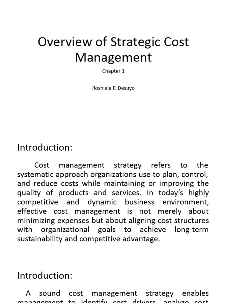 inbound8602837323361171551 | PDF | Strategic Management | Cost Accounting