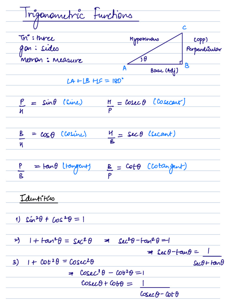 11 JEE IB Trigonometry 2025-26 | PDF | Trigonometric Functions ...