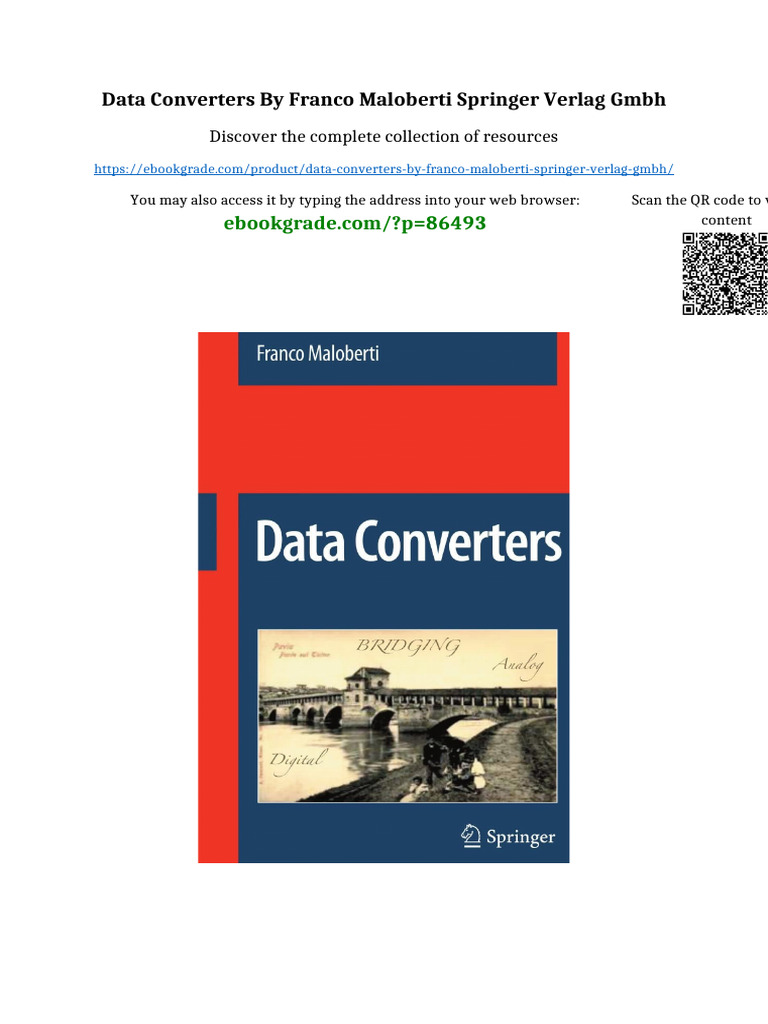 Data Converters by Franco Maloberti Springer Verlag GmbH digital ...