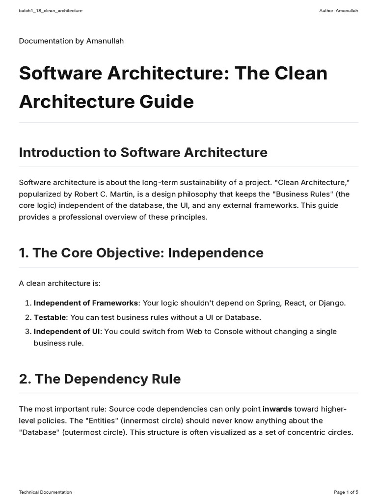 Batch1 18 Clean Architecture | PDF | Databases | User Interface