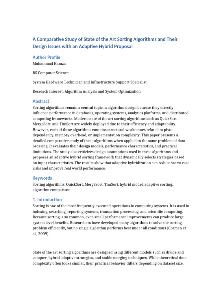 Sorting Algorithms Term Paper | PDF | Computer Programming | Algorithms ...