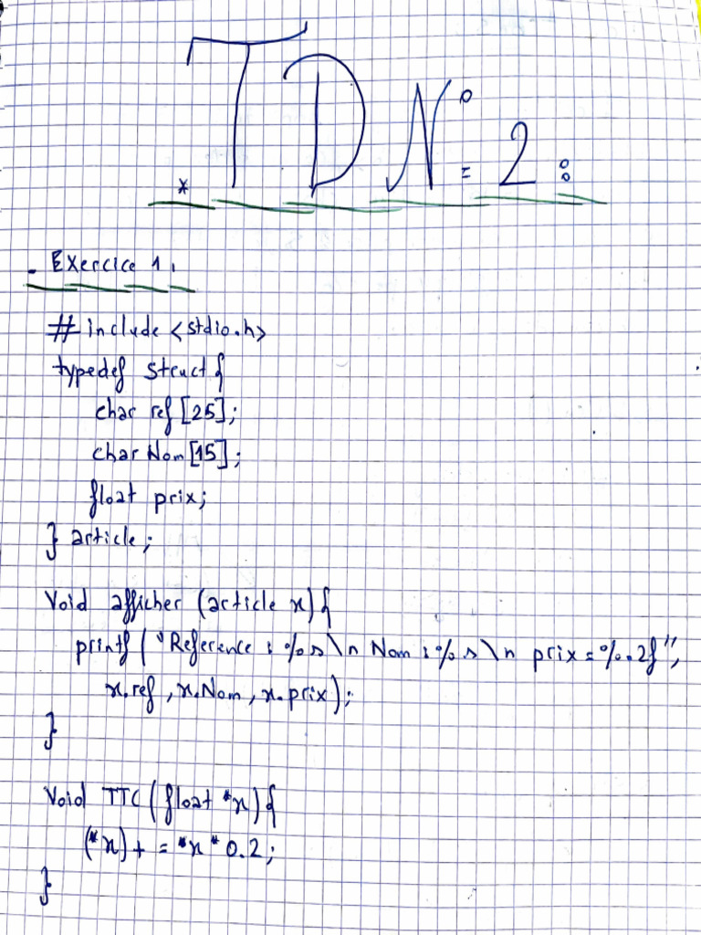 TD2 Structures | PDF