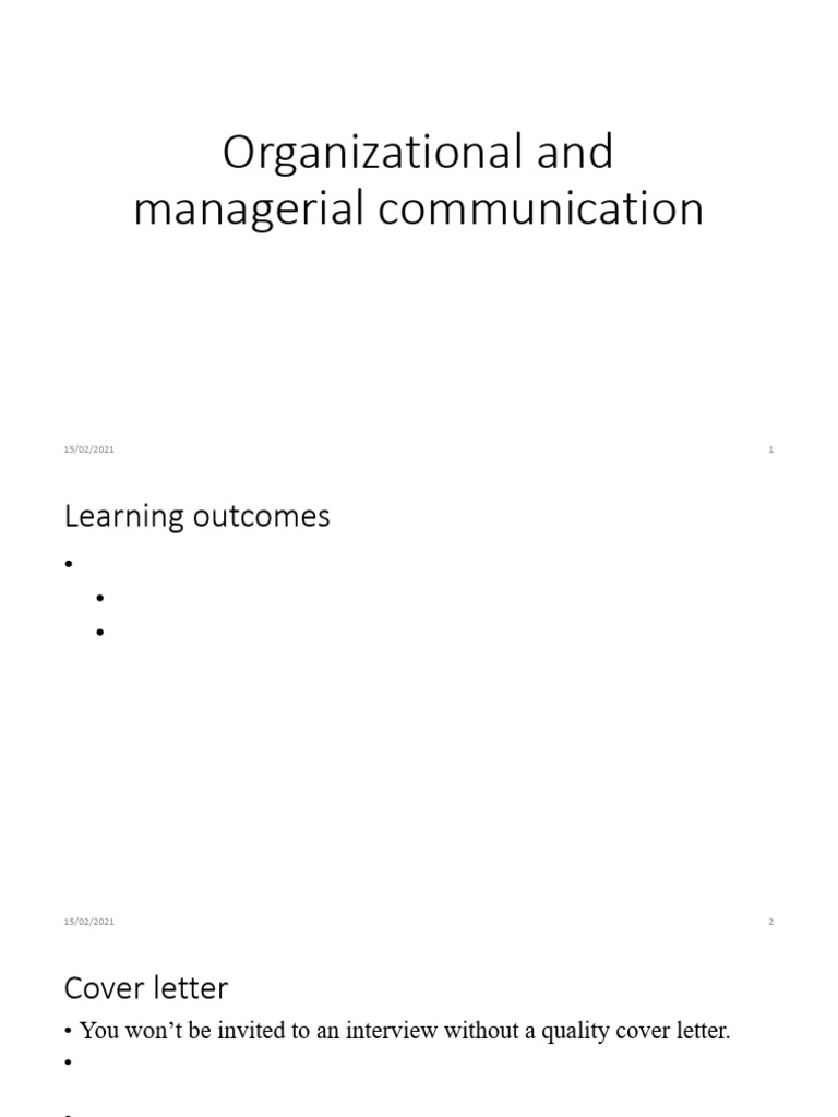 Lesson 6 - Recruitment Communication - Cover Letter-CV | PDF | Résumé ...