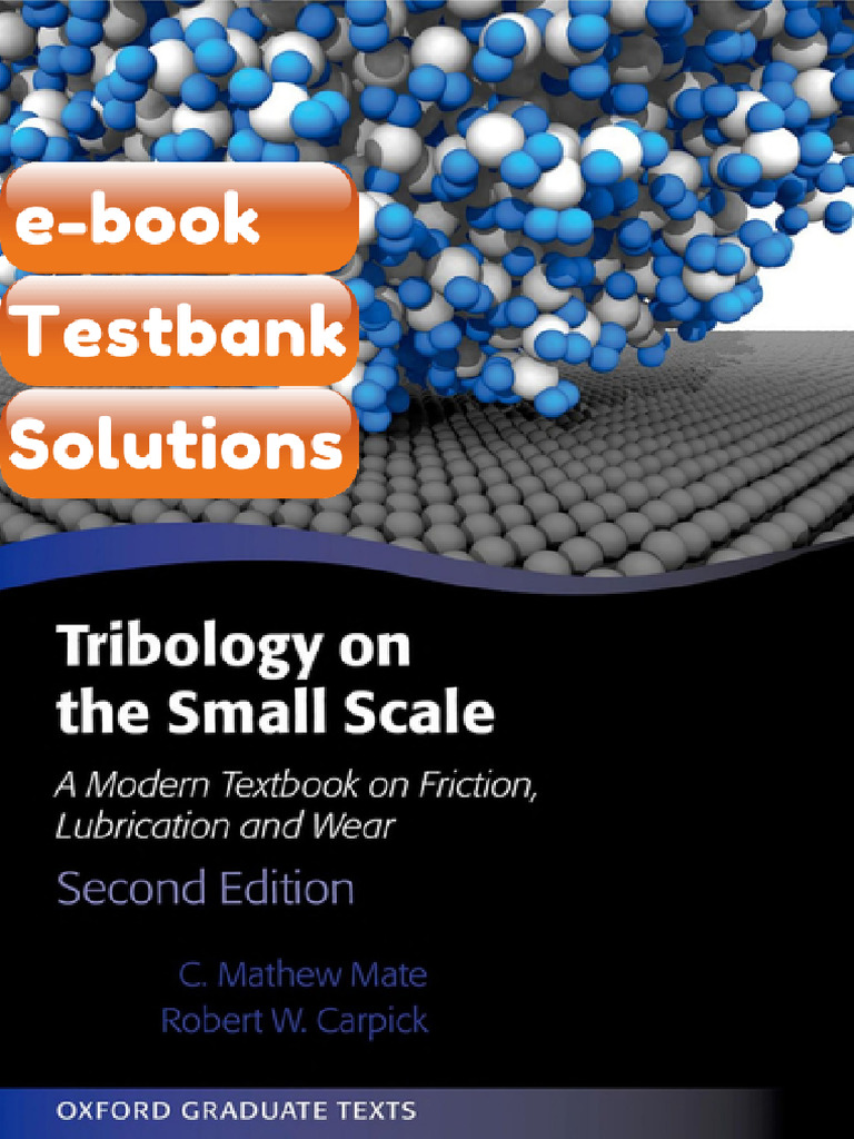eBook & Testbank Tribology on the Small Scale Modern Textbook on ...