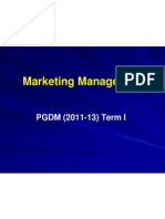 Marketing Management: PGDM (2011-13) Term I