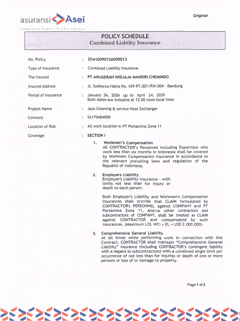 Policy Schedule | PDF