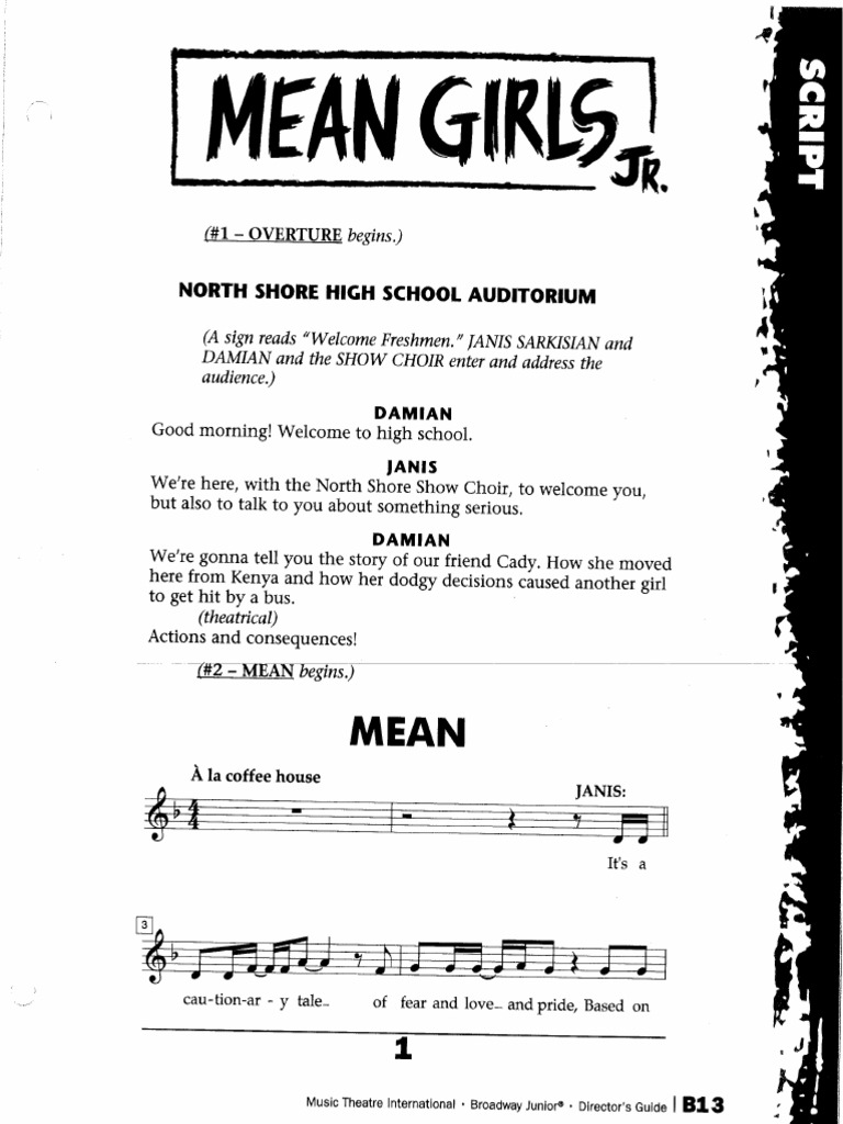 Mean Girls, Jr. Script | PDF
