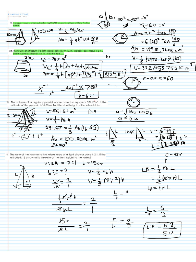 Pyramid Questions | PDF