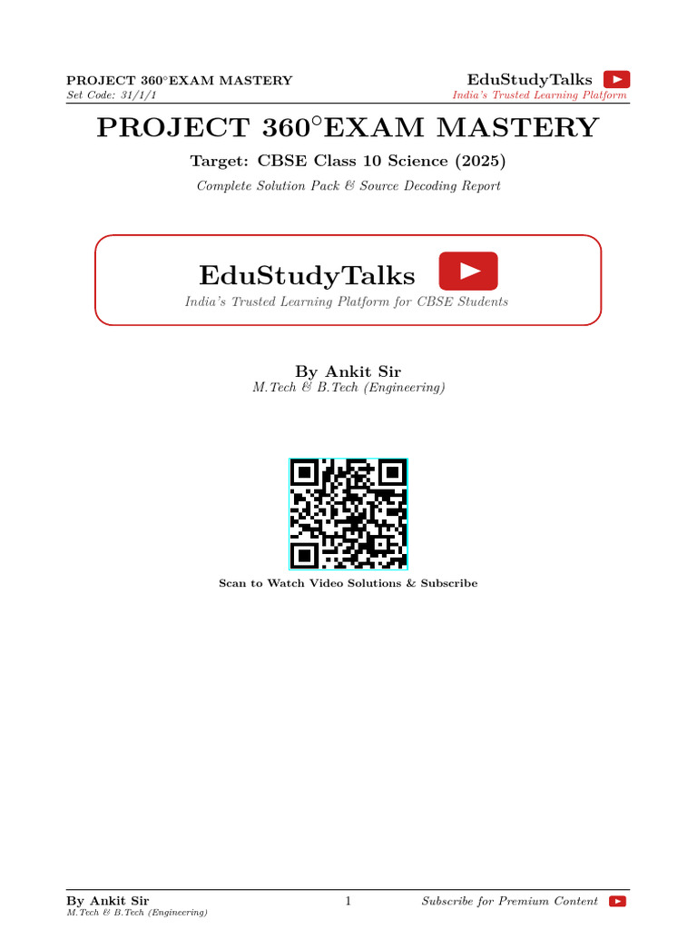 2025 Pyq Set 31-1-1 Premium Notes | PDF | Salt (Chemistry) | Chemical ...