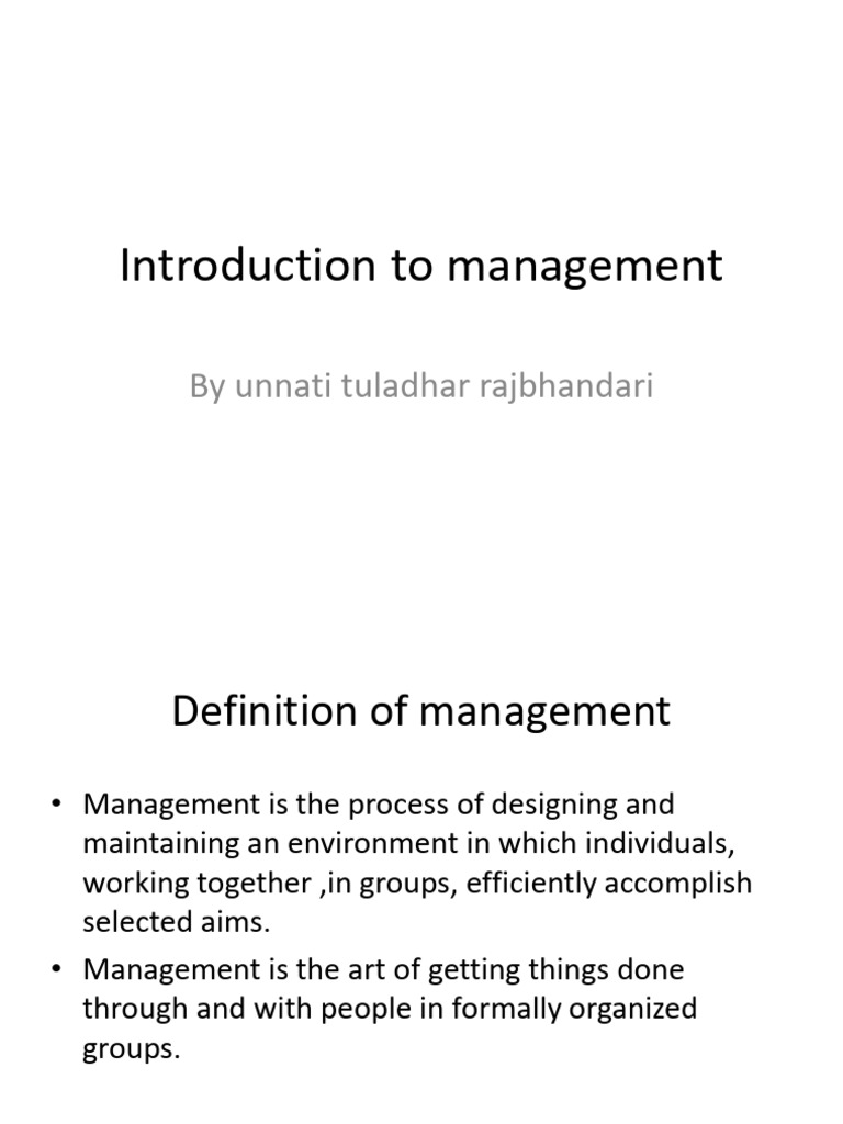 2.introduction To Management | PDF | Business | Economies