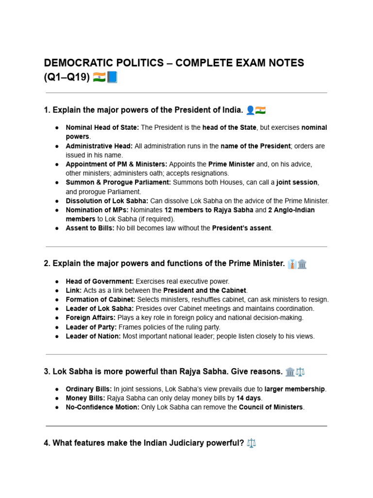 Civics Chapter - 4 Working of Institutions | PDF | Cabinet (Government ...