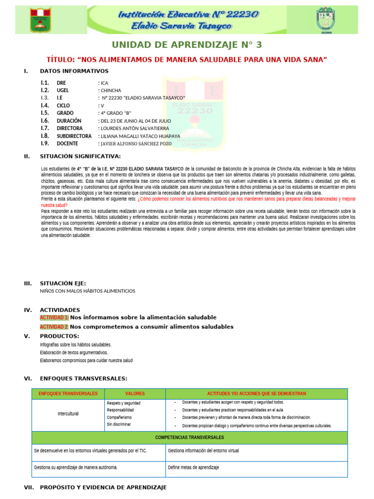 Unidad de Aprendizaje 3 - 4tob-2025 | PDF | Exponenciación | Enseñando