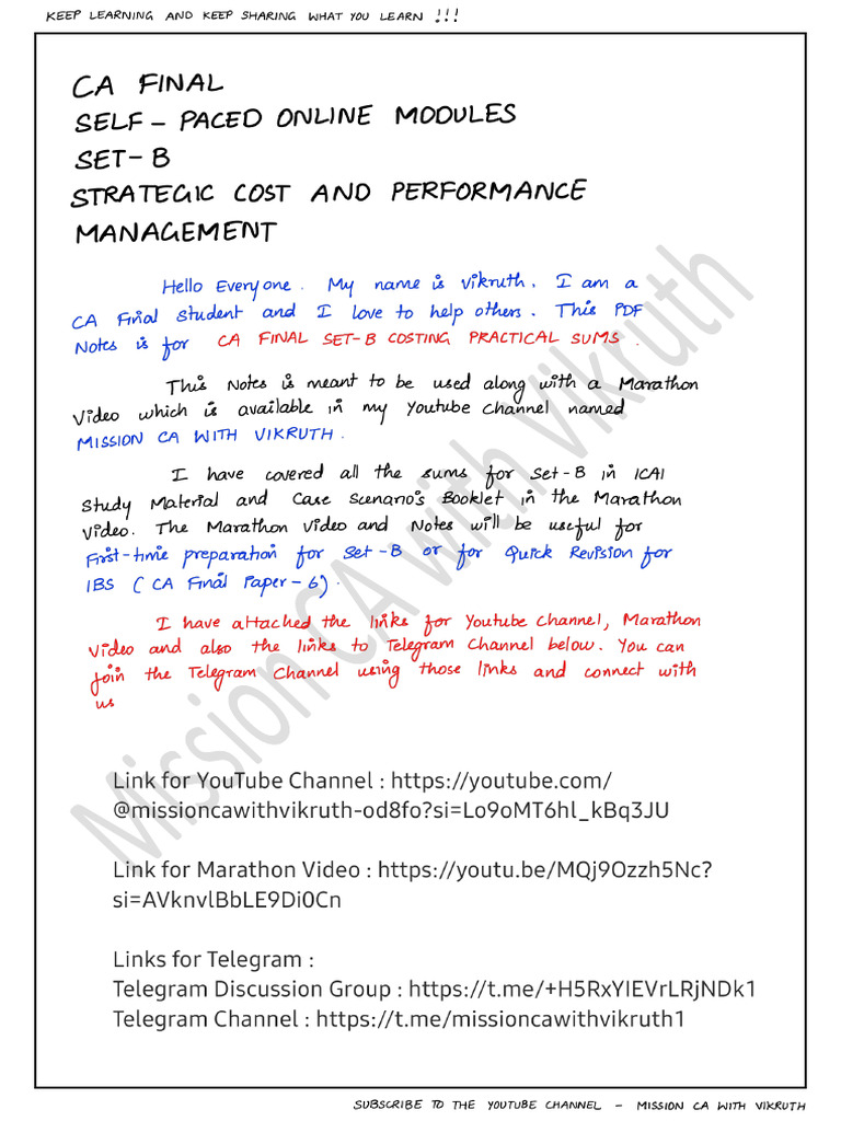 Set-B Sums Marathon Notes | PDF