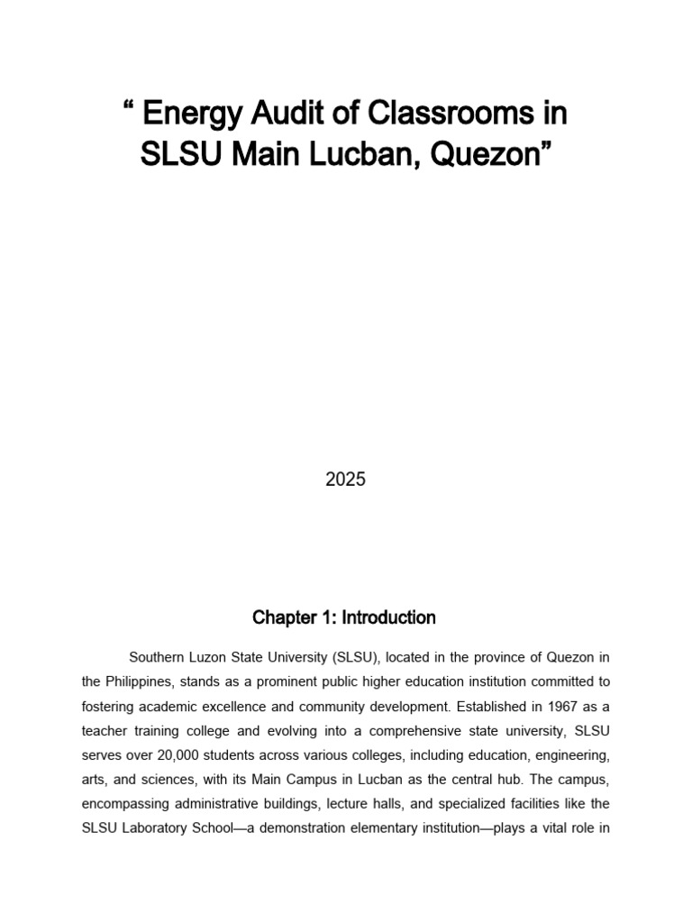 Energy Audit of Classroom 1 | PDF | Energy Conservation | Lighting