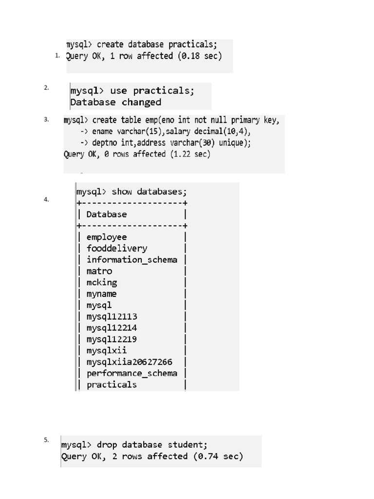 SQL Query Printout | PDF