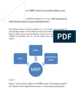 Initial Assessment of MRP System For Possible Problem Areas