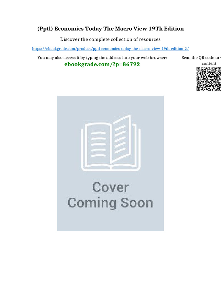 (PPTl) Economics Today The Macro View 19th Edition full | PDF ...