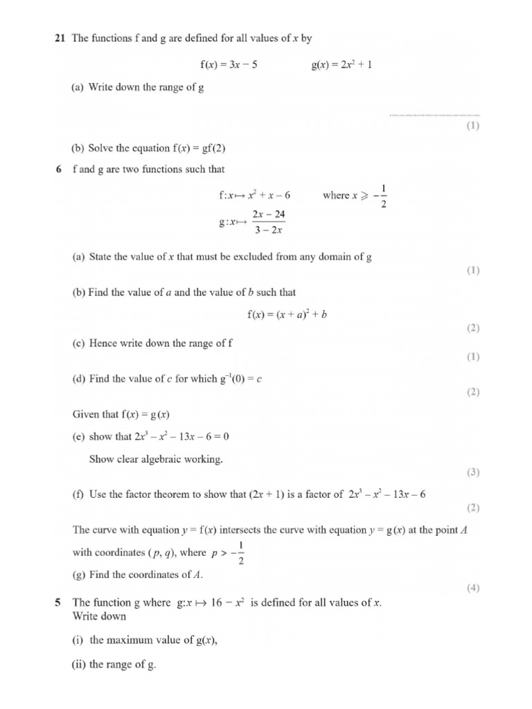 Math B (2020-2022), Unit 3 - Function | PDF